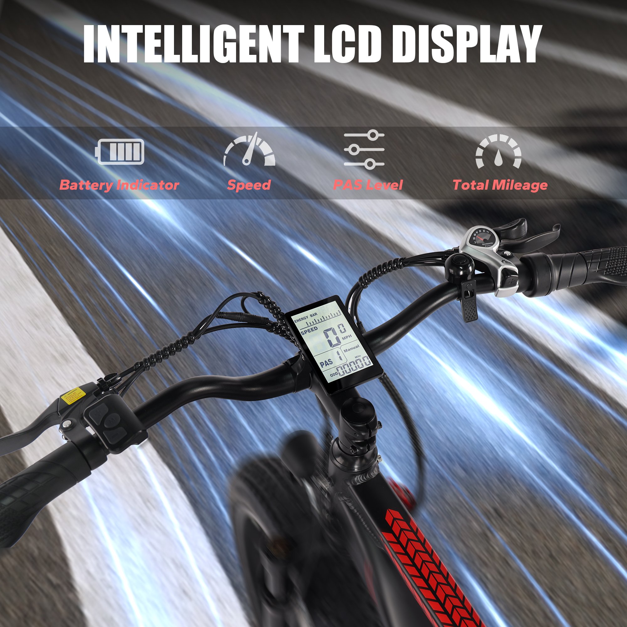 US EU Warehouse Ready Stock Aluminum Frame Ebike Down Tube Battery Electric Mountain Bike 48V 10.4AH 26" Adults Electric Bicycle