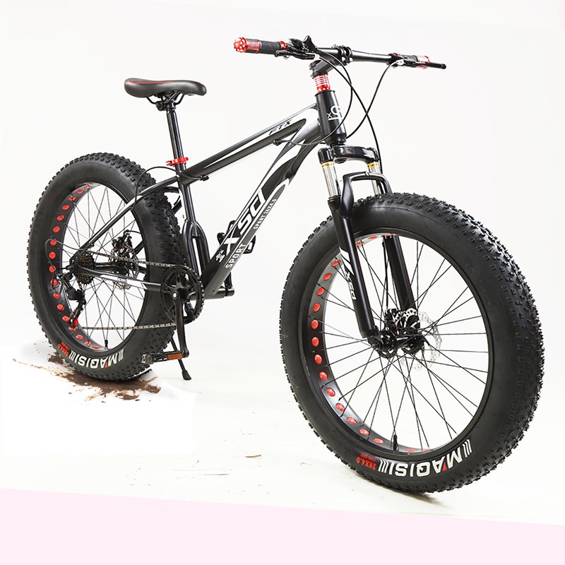 Wholesale full suspension 21 speed 26inch mountain bicycle snow bike with big fat tyre
