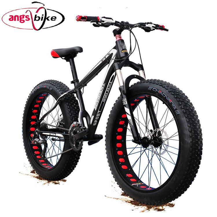 Wholesale full suspension 21 speed 26inch mountain bicycle snow bike with big fat tyre