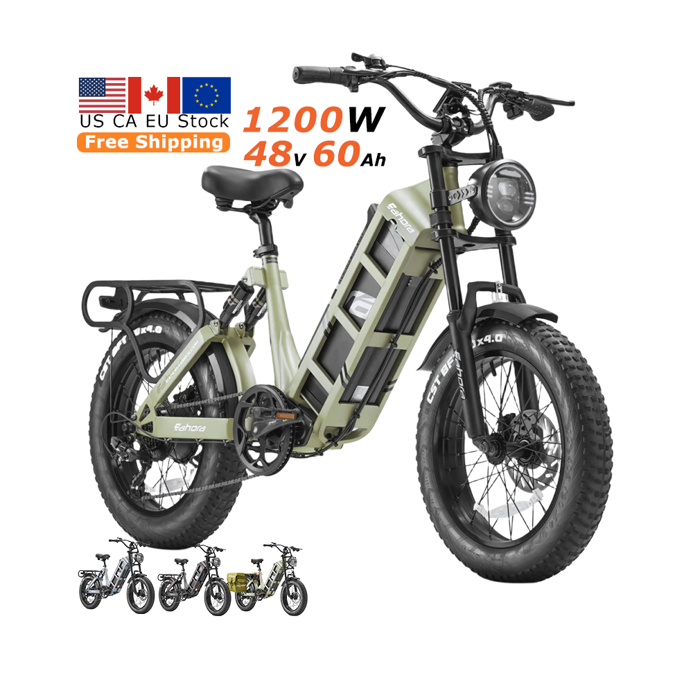 Eahora Juliet 2024 Upgraded Electric Bike for Adults 1000w Brushless Motor 20" x 4.0 Tire with 48V/60Ah Removable Battery