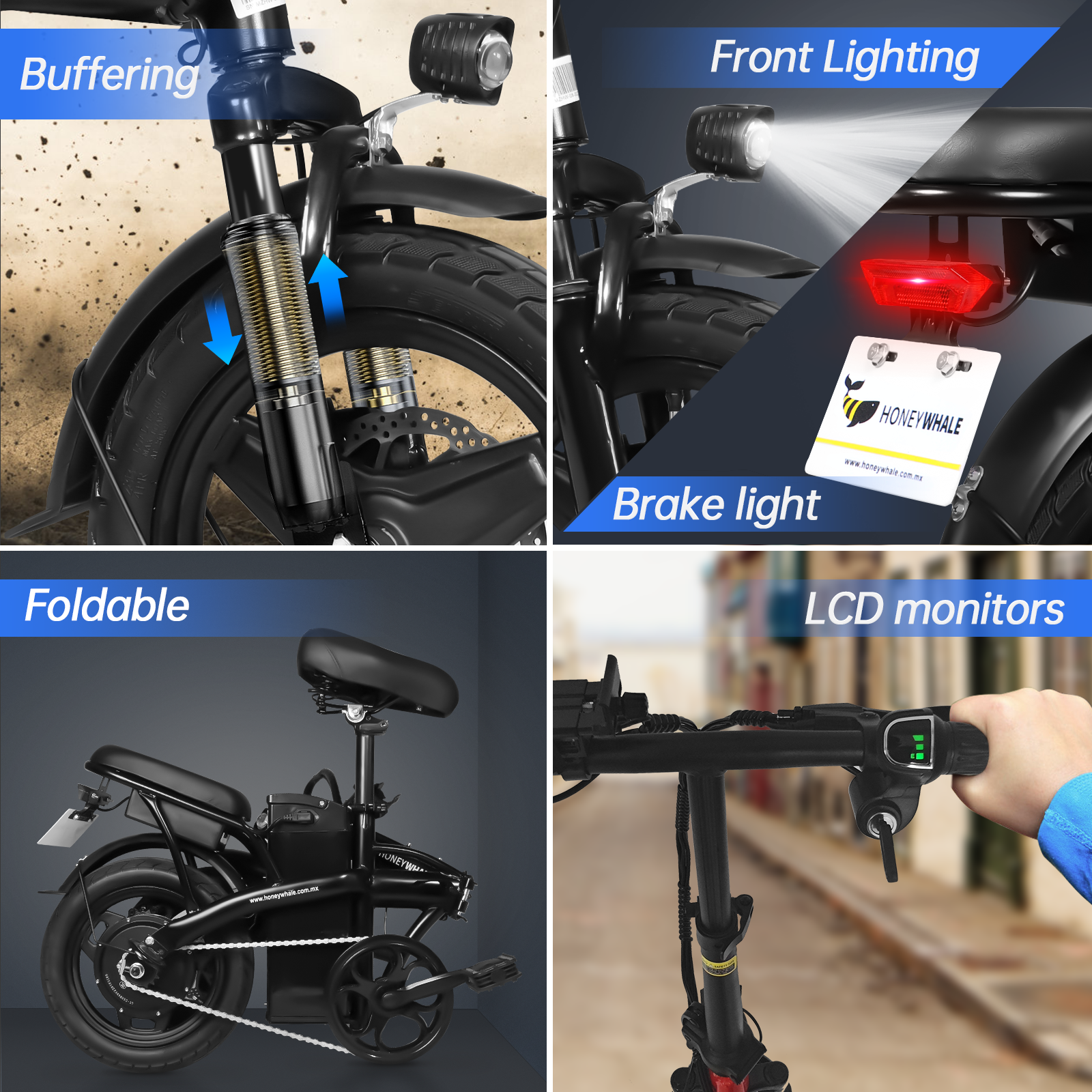 EU stock Honywale S6 250W 48V 10.4AH Foldable Electric Mountain Bike Two Wheel City E Bike Folding Electric Bicycle for women