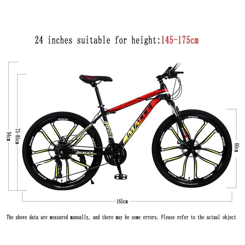 21 Speed Bicicleta Downhill Cycling Frame Bicycle Factory Price Man Mountain Bike for Adults De 26/24 Inch Chain Aluminum Alloy