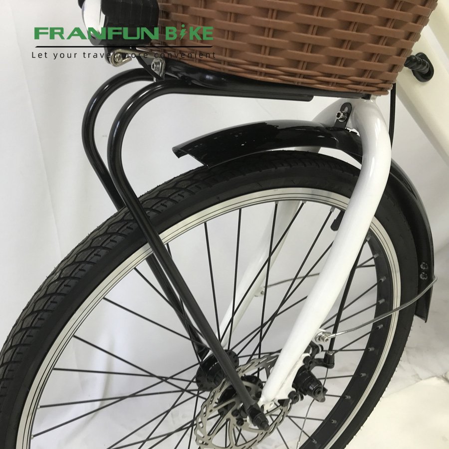 Office workers affordable good quality ebike 26inch retro electric road bike with basket
