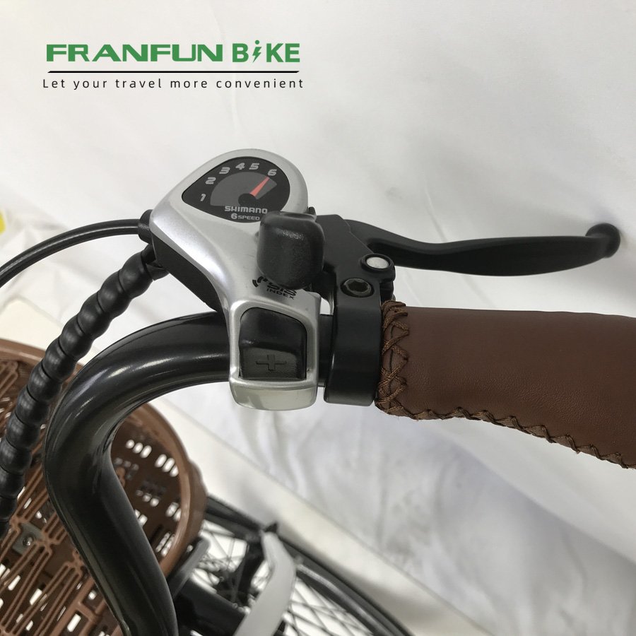 Office workers affordable good quality ebike 26inch retro electric road bike with basket