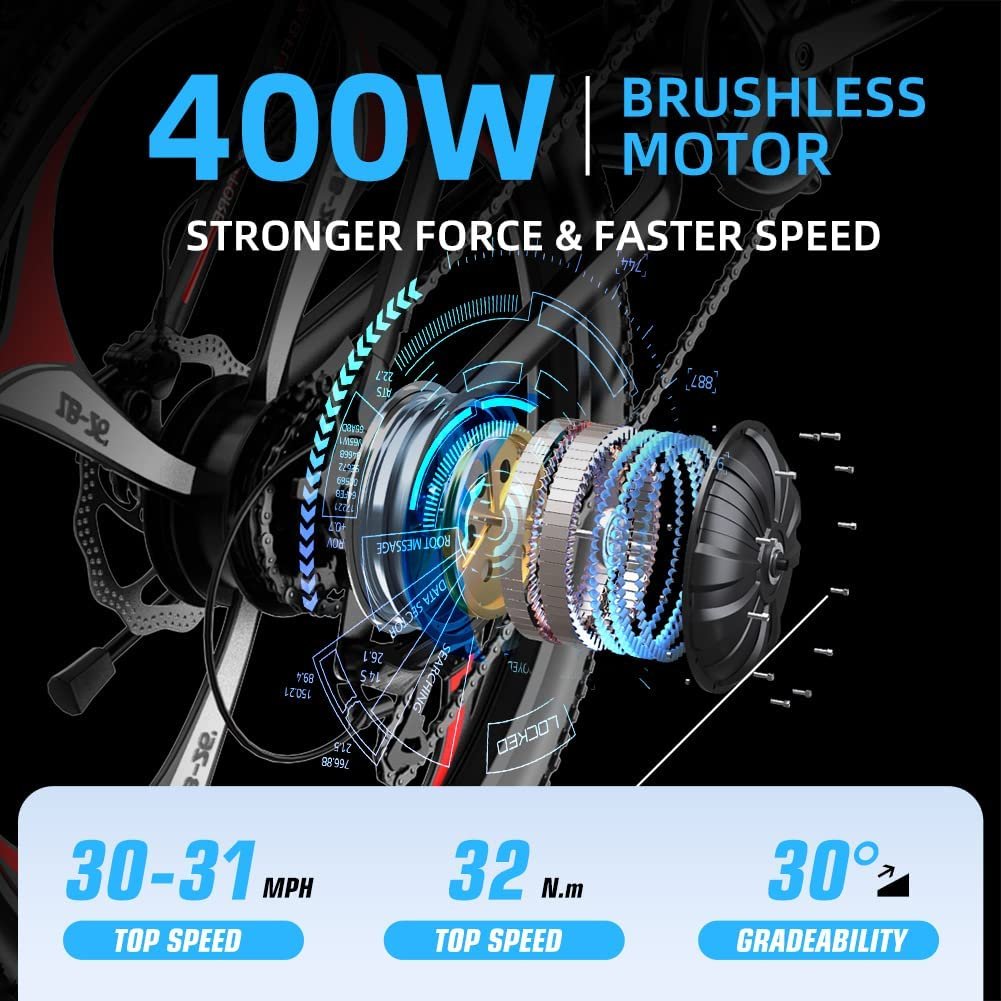 ZHENGBU H2PRO 26" Folding Air Front Fork Rear Shock Ebike Hydraulic Electric Bicycle Full Suspension Electric Mountain Bike