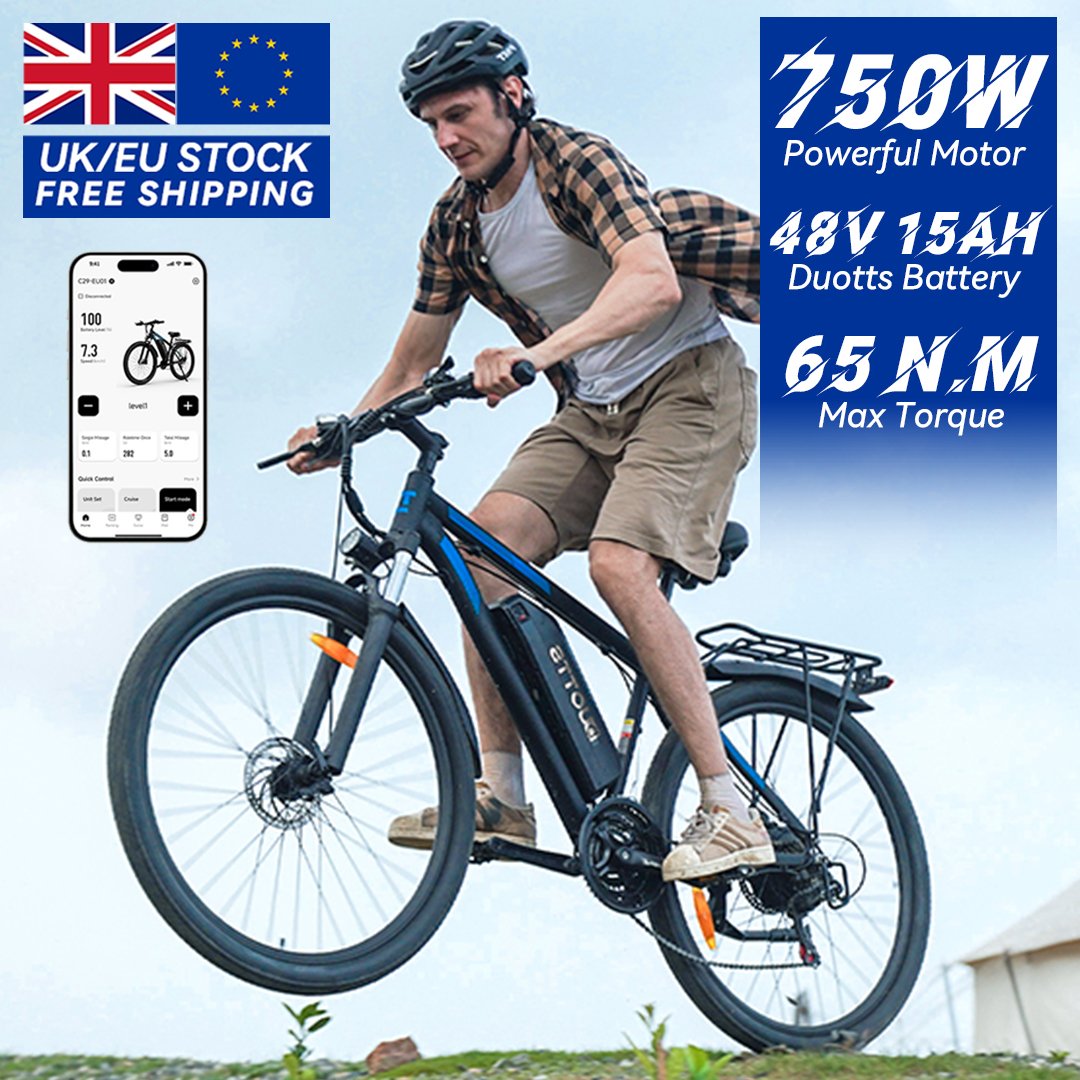 Eu Warehouse Stock DUOTTS C29 29 Inch Electric City Cargo Road E Bike Electric Hybrid Mountain Dirt Ebike Electric Bike Adult