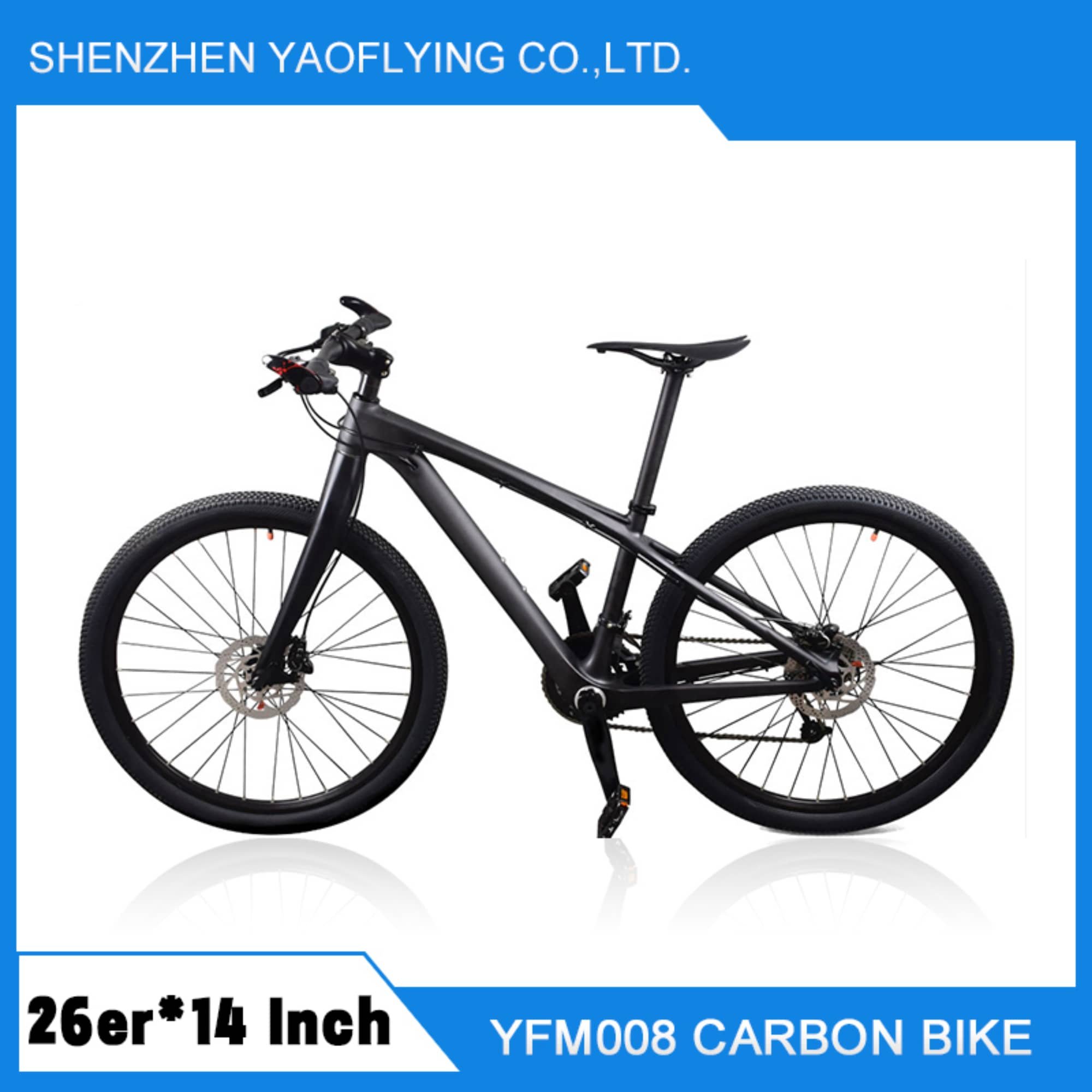 Airwolf Complete Bike 26er Carbon Mountain Bicycle With SH1MANO M370 GroupSet Disc Brake MTB Bike For Children/Women