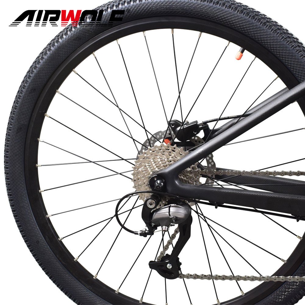 Airwolf Complete Bike 26er Carbon Mountain Bicycle With SH1MANO M370 GroupSet Disc Brake MTB Bike For Children/Women