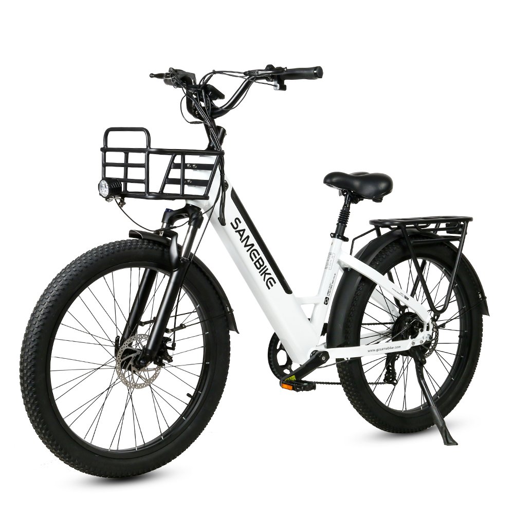 Samebike one year overseas warranty RS-A01 Plus 26 inch 750W 48V big capacity with basket electric bike
