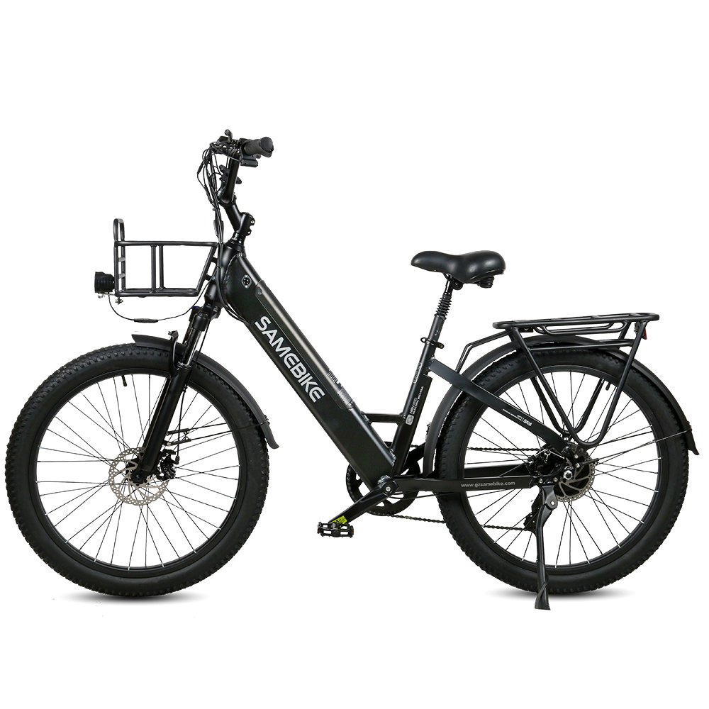 Samebike one year overseas warranty RS-A01 Plus 26 inch 750W 48V big capacity with basket electric bike