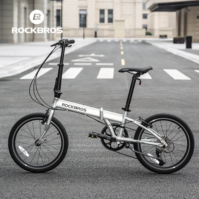 ROCKBROS 20 inch 8 Speed Folding Bicycle Portable Adult Work Commuter Shift V Brake Men Women Student road mountain Bike