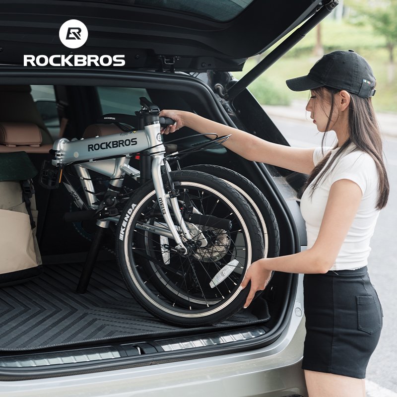 ROCKBROS 20 inch 8 Speed Folding Bicycle Portable Adult Work Commuter Shift V Brake Men Women Student road mountain Bike
