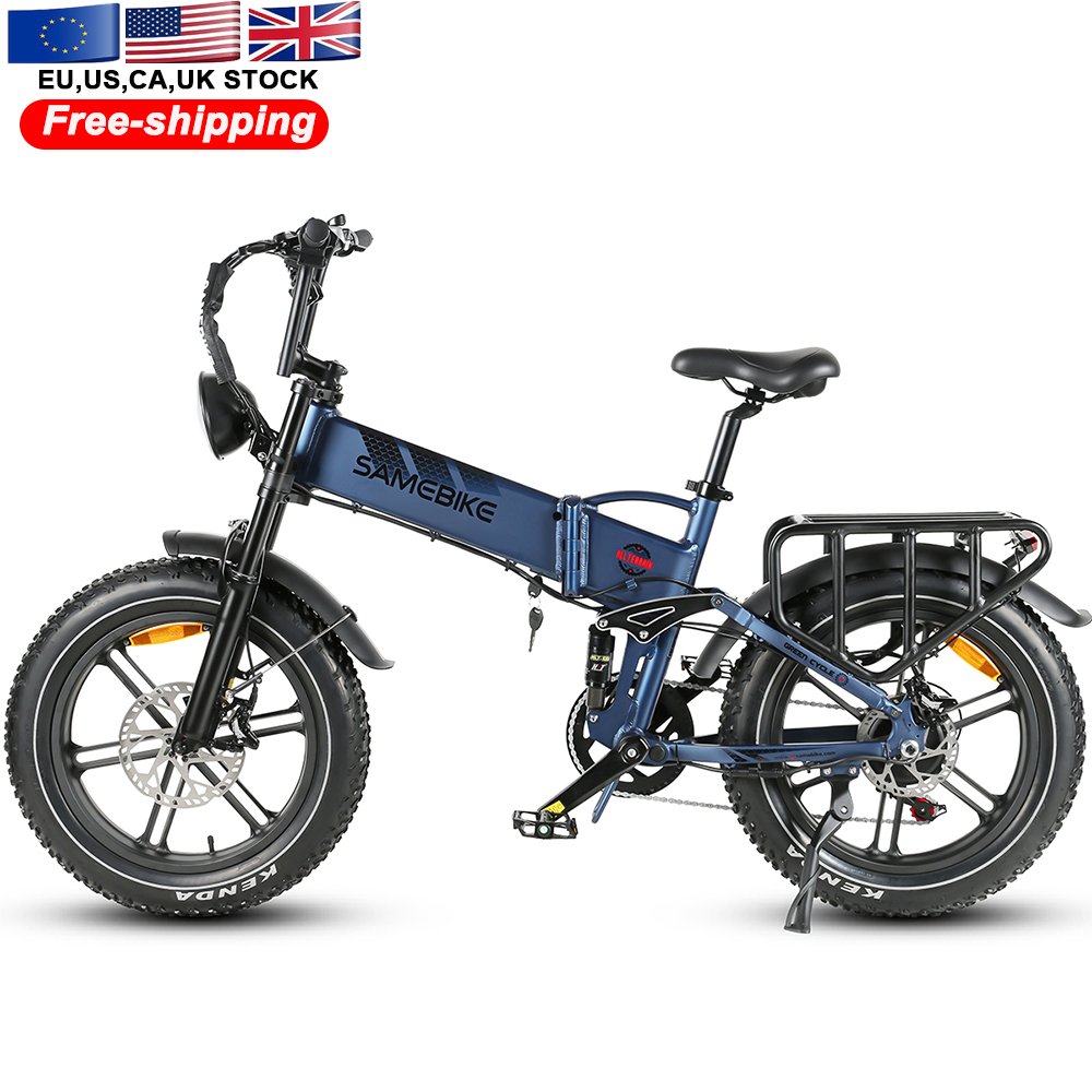 RTS USA warehouse samebike power assisted 48V 17A lithium battery folding mountain e bikes 1200 watts electric bike
