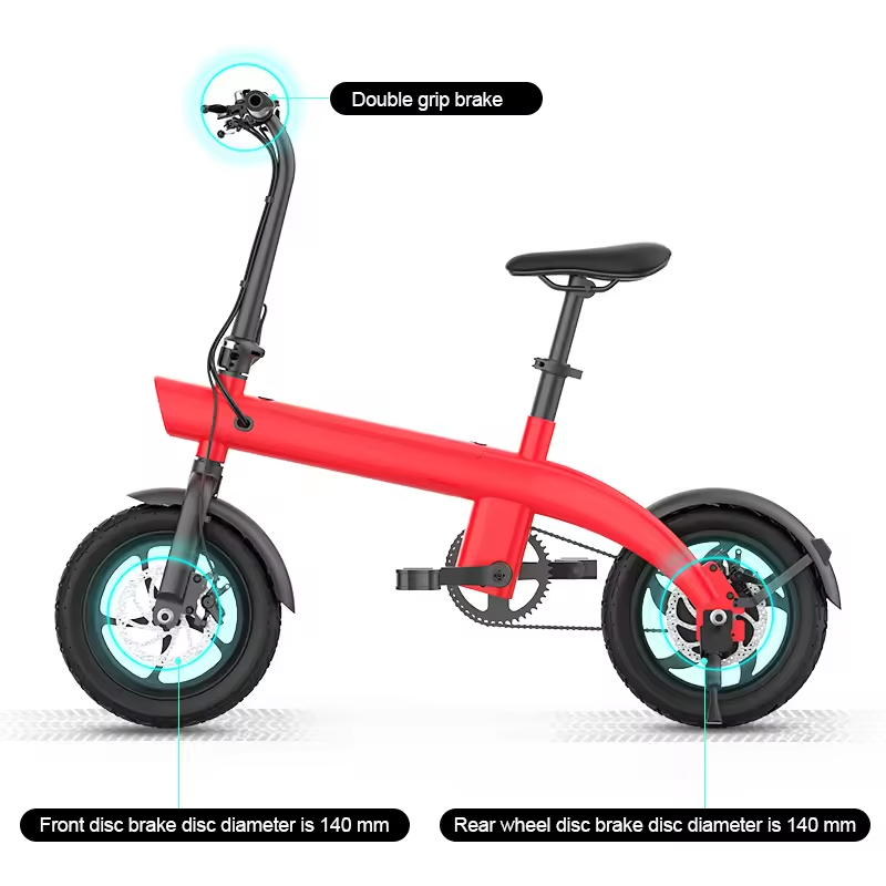 H2 New Design Folding Electric City Bike 36V Lithium Battery Power Aluminum Alloy Frame Smart Electronic Rear Hub Motor Tube