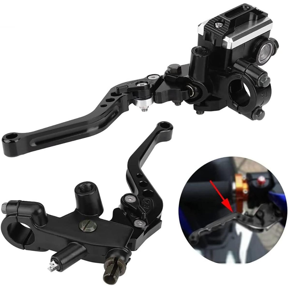 CNC Racing Universal Motorcycle Clutch Brake Levers Kit For 50cc-400cc Motocross Scooter ATV Sportbike Street Bike Adjustable