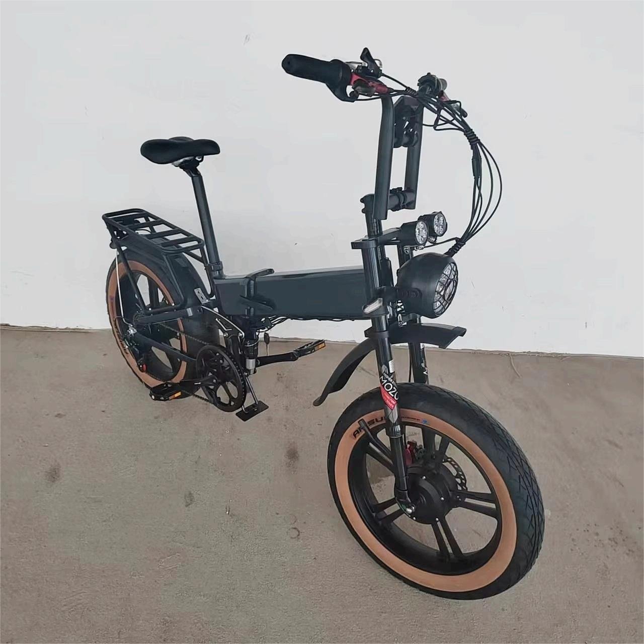 52V ebike 2000W Dual Motor 52V21Ah Folding Electric Bike Hydraulic Brake Full Suspension Fat Tire 60kmh Electric City Bicycle
