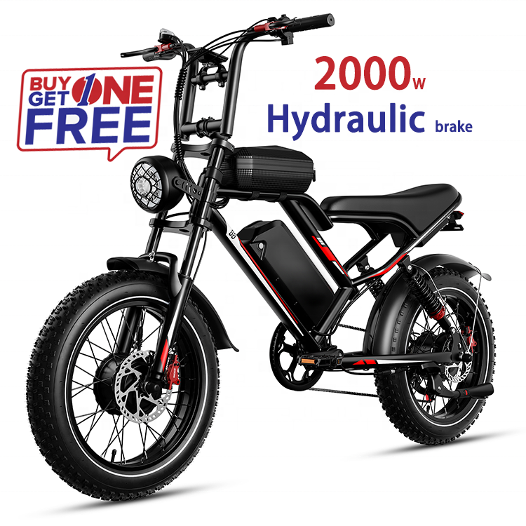 New Electric City Bike 1000W USA  Off Road Fat Motorcycle Hydraulic Brake Mountain Electric Bicycle Lithium Battery
