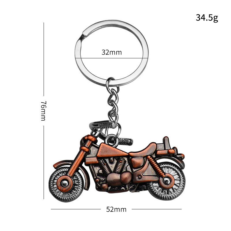 Custom Black Metal Mini Biker Gift Motorbike Sportbike Street Bike Motorcycle Keychain