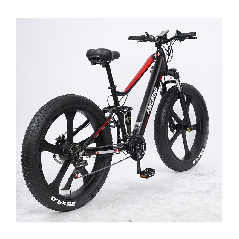 45km/h electric fat bike 500w Full Suspension 26 Inch Fat Tire Electric Bike Bicycle Electric Mountain Bike