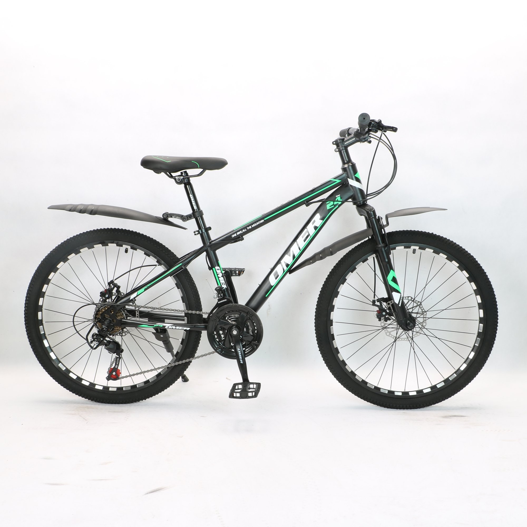 mountain bicycle super light 24 inch front rear disk brake with mudguard adult MTB mountain bike