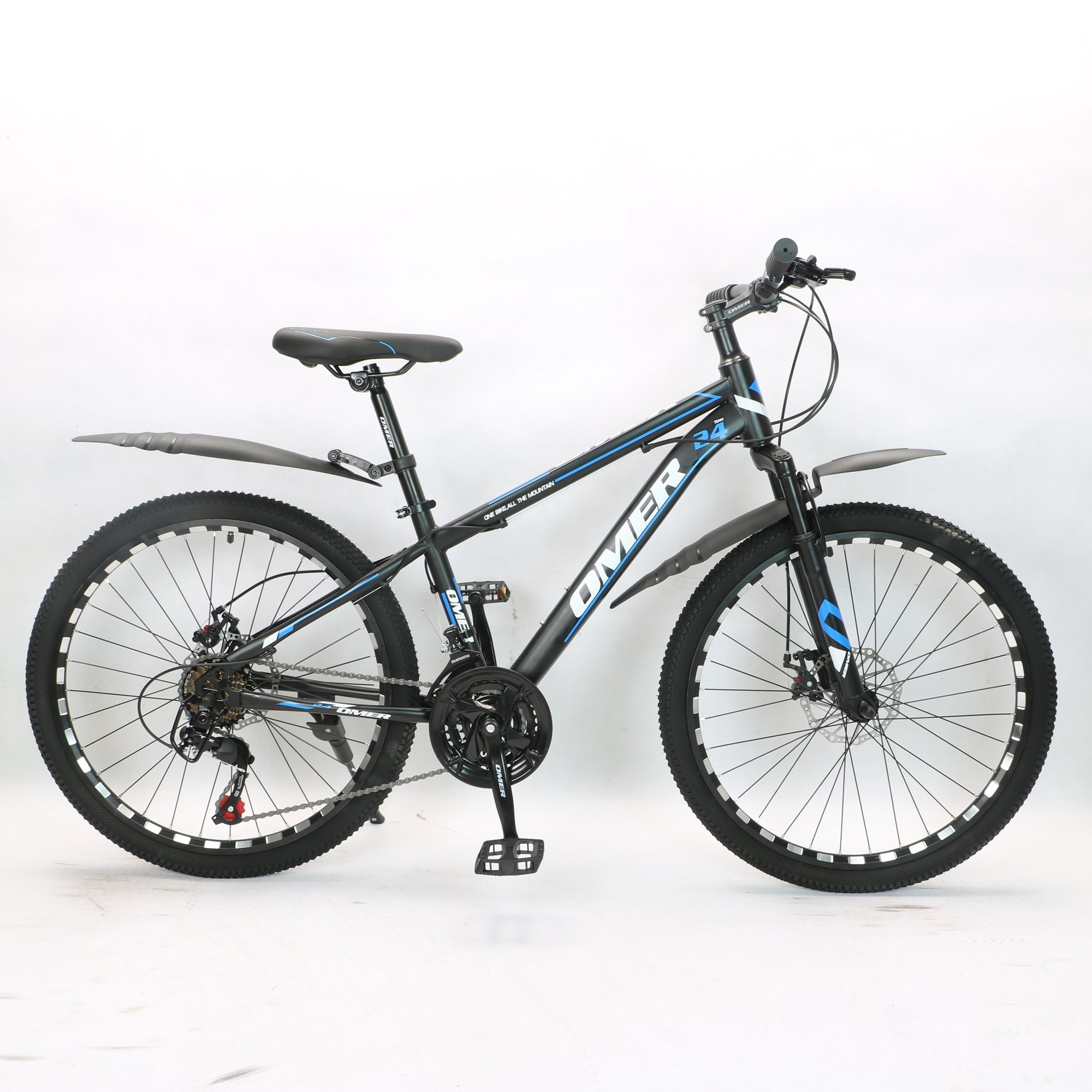 mountain bicycle super light 24 inch front rear disk brake with mudguard adult MTB mountain bike