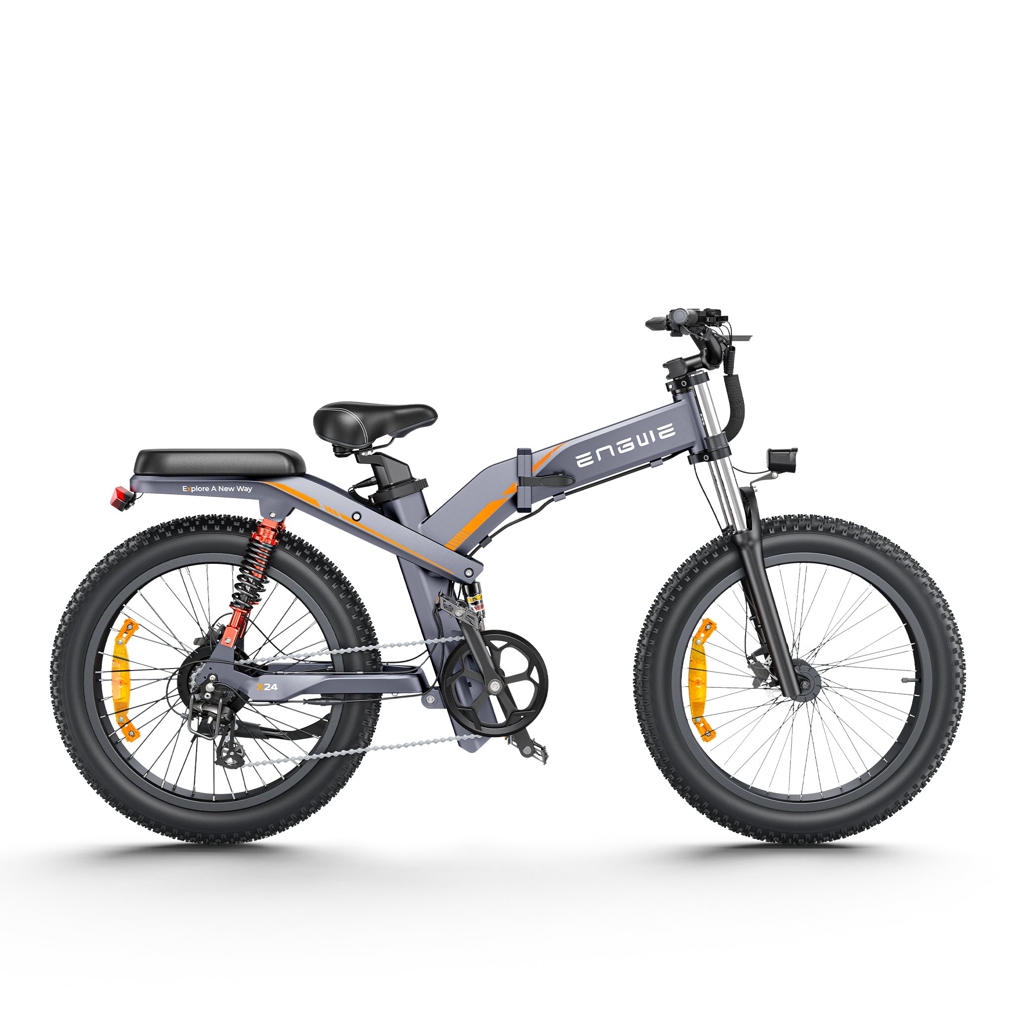 EU Warehouse ENGWE X24 1000W Electric Dirt Bike Fat Tire 20 inch Mountain Bike 48V 29.2Ah Full Suspensipn Ebike