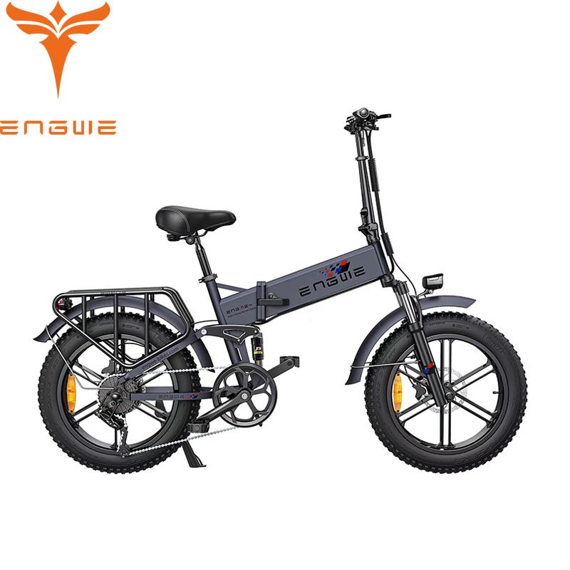 US Stock ENGINE PRO Upgrade Folding Electric Bicycle for Adults 750W 48V16Ah 20 * 4.0" Fat Tire E-Bike Mountain Snow Beach City