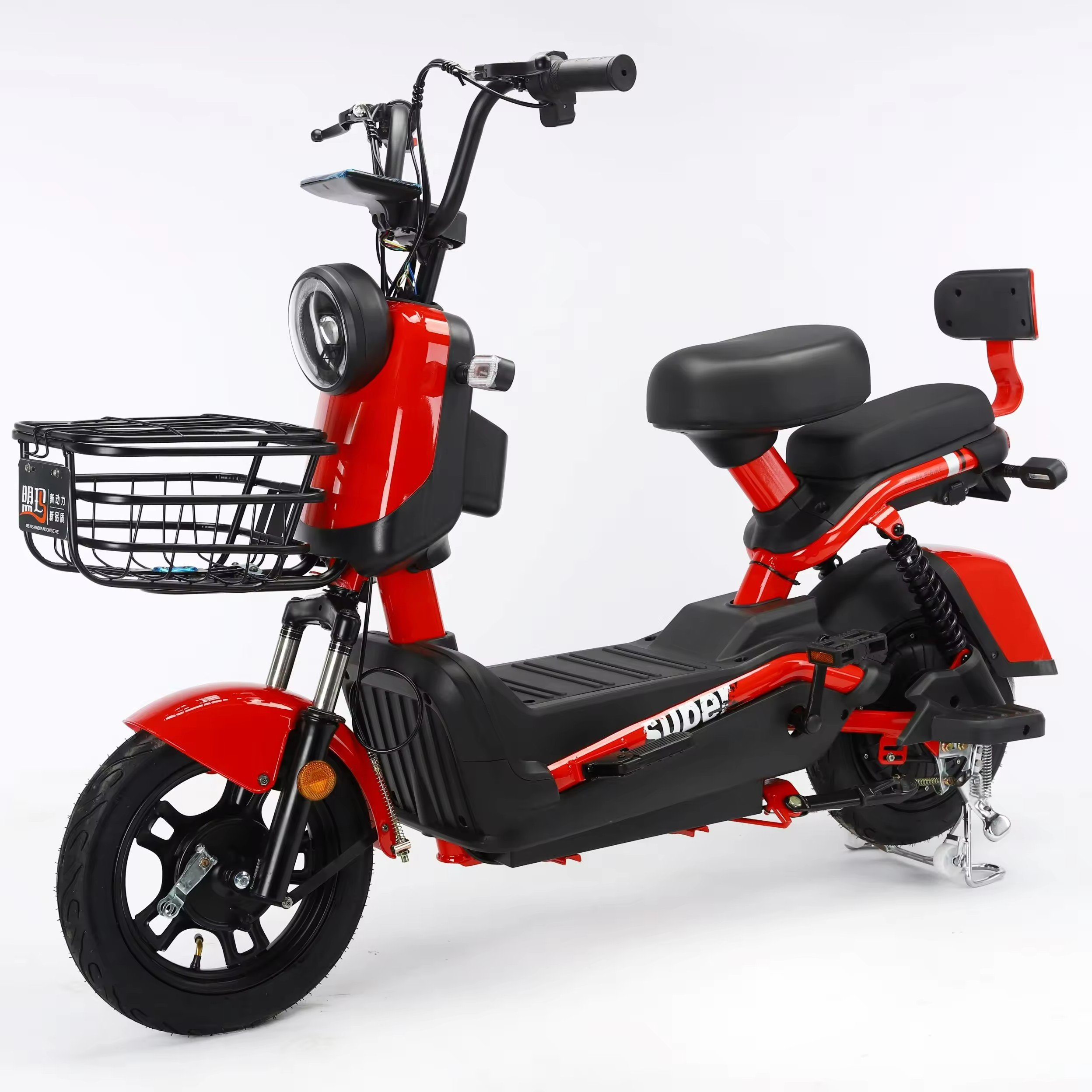 two-wheeled electric bicycle two-seat pedals 48V500 watts high power motor electric bicycle