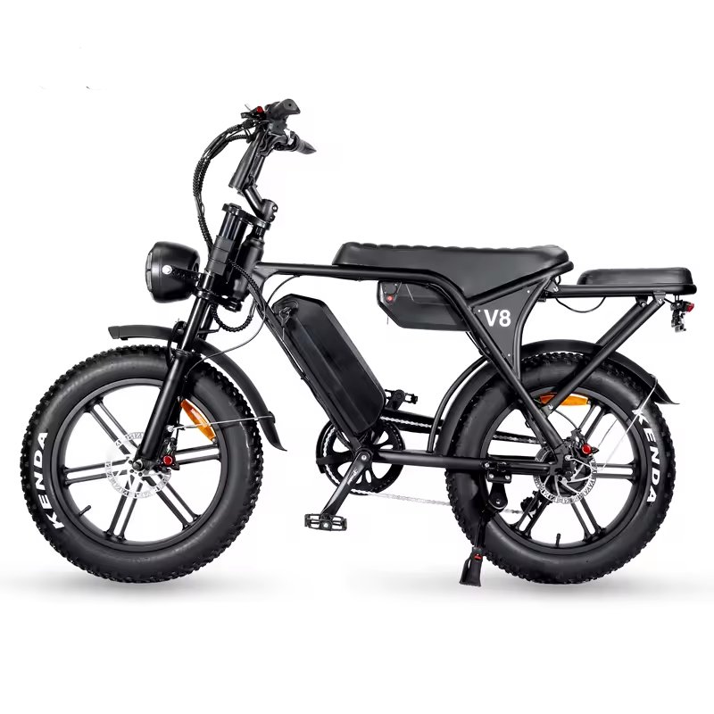 1000w 750w Electric Bicycle V8 Mountain Ebike 48v 30ah Removable Lithium Battery 4.0 Fat Tire Ebike Beach Cruiser Bike