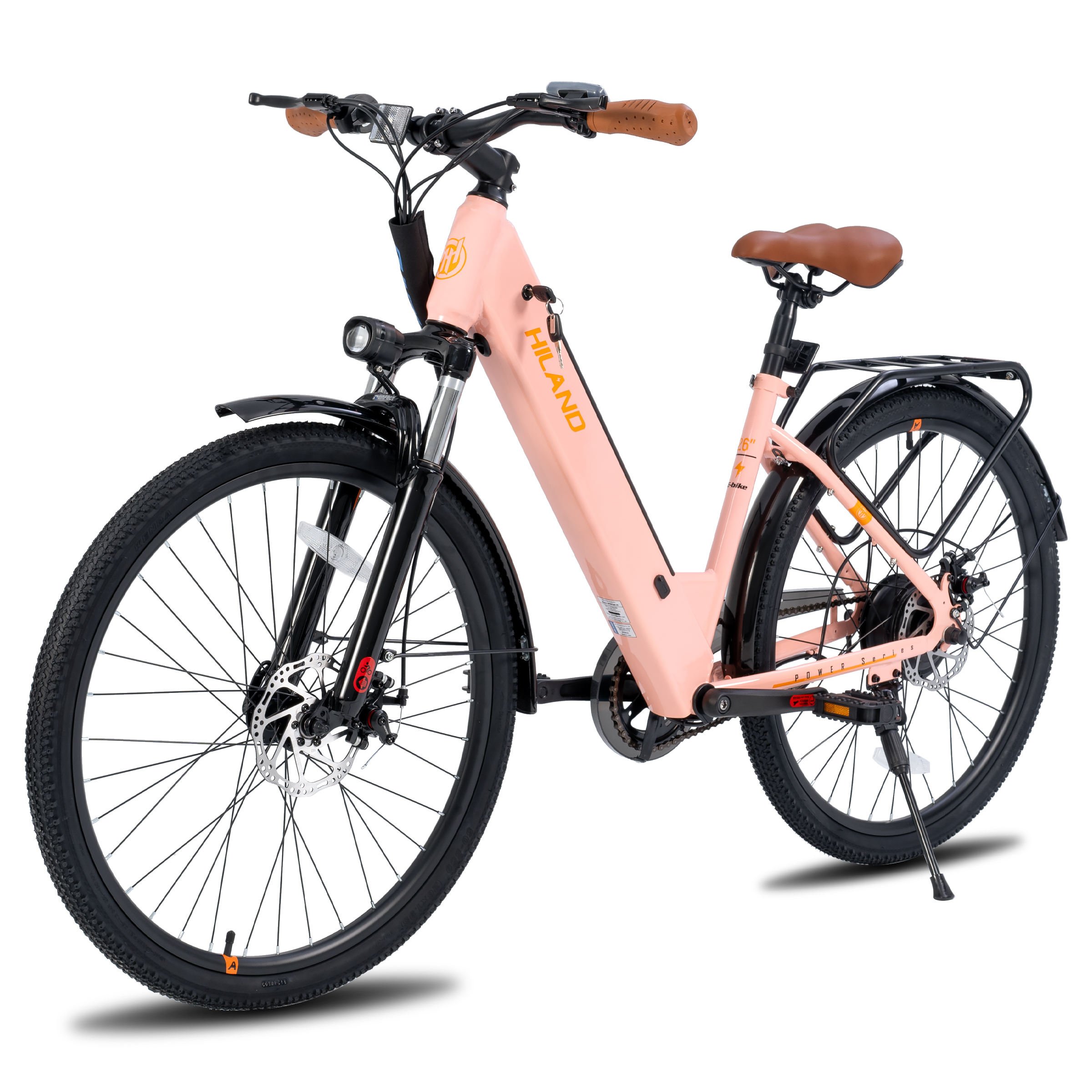 JOYKIE HILAND new design 26 inch Single Speed electric city bike 36V 500W Integrated Battery electric city bicycle for adult