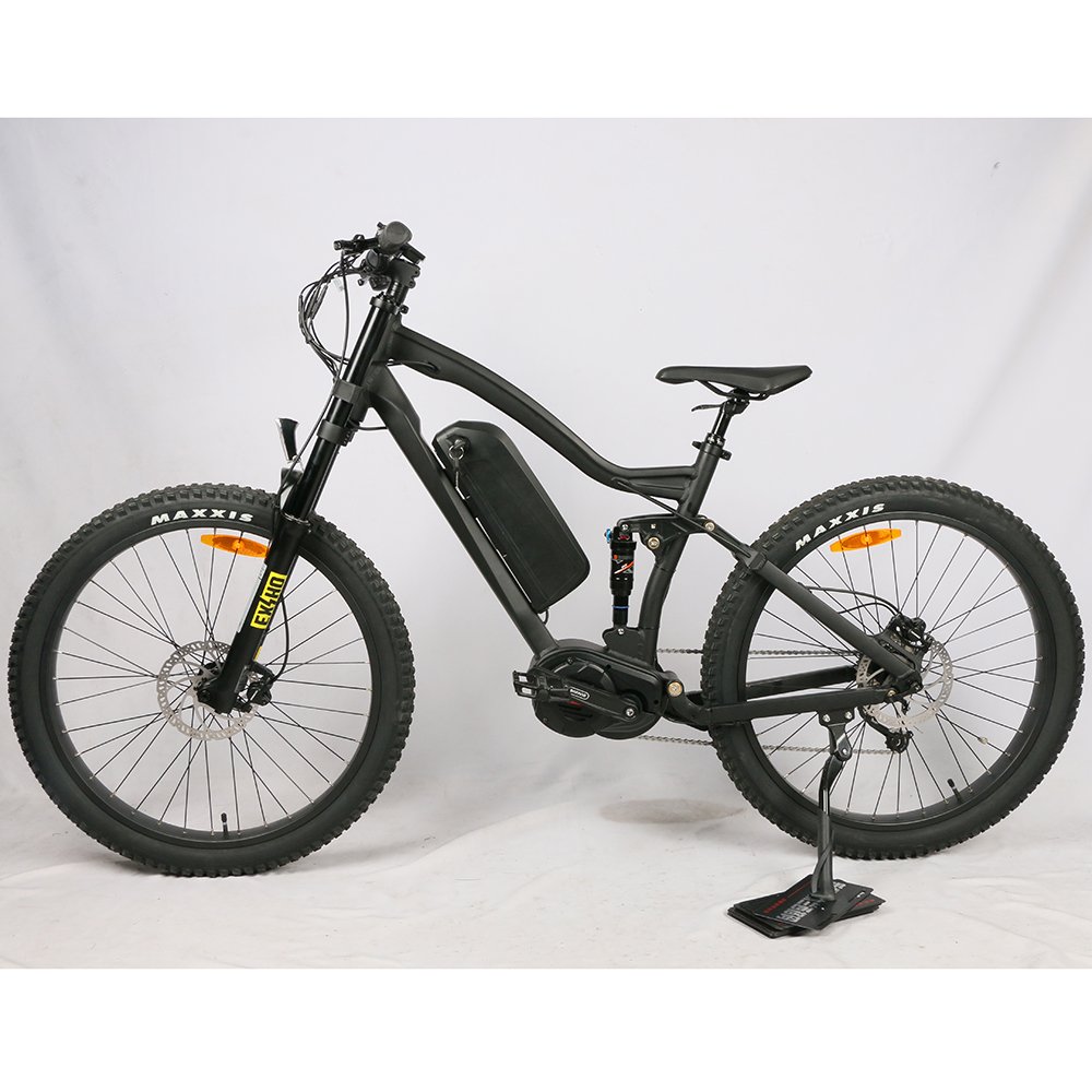 Full suspension electric bike 48V 1000W Bafang mid drive motor e bike 20Ah lithium battery electric mountain bike with PAS