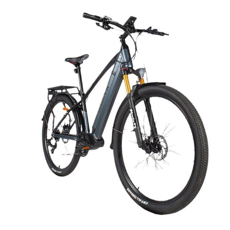 Eu Warehouse 7-Speed Sport Electric Bike 250W 48V 13AH Long Range Mountain Bike with Central Motor Lithium Battery for Adults