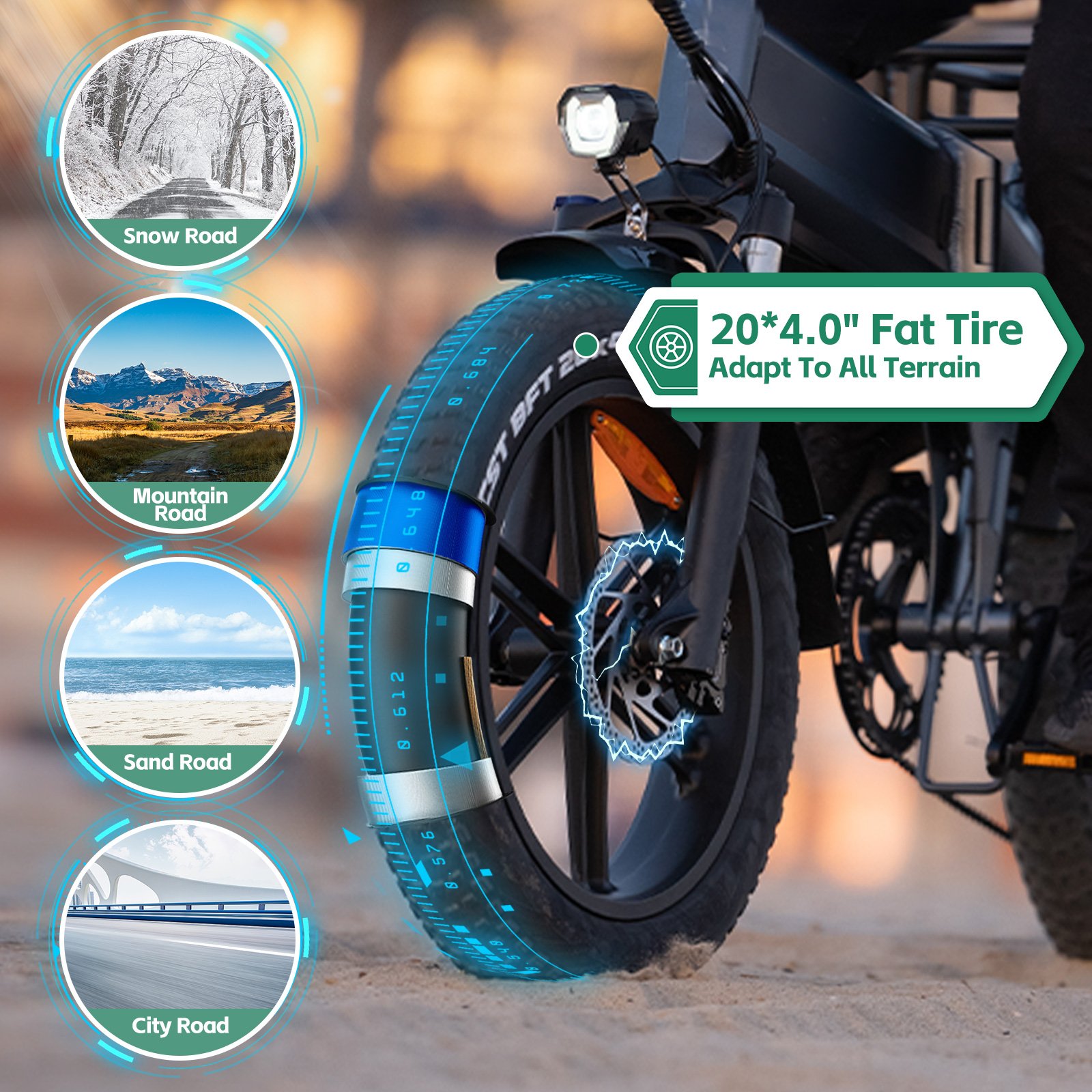 1000 watt new folding ebike 20 inch electric folding e bike mountain electric fat tire bike for sale