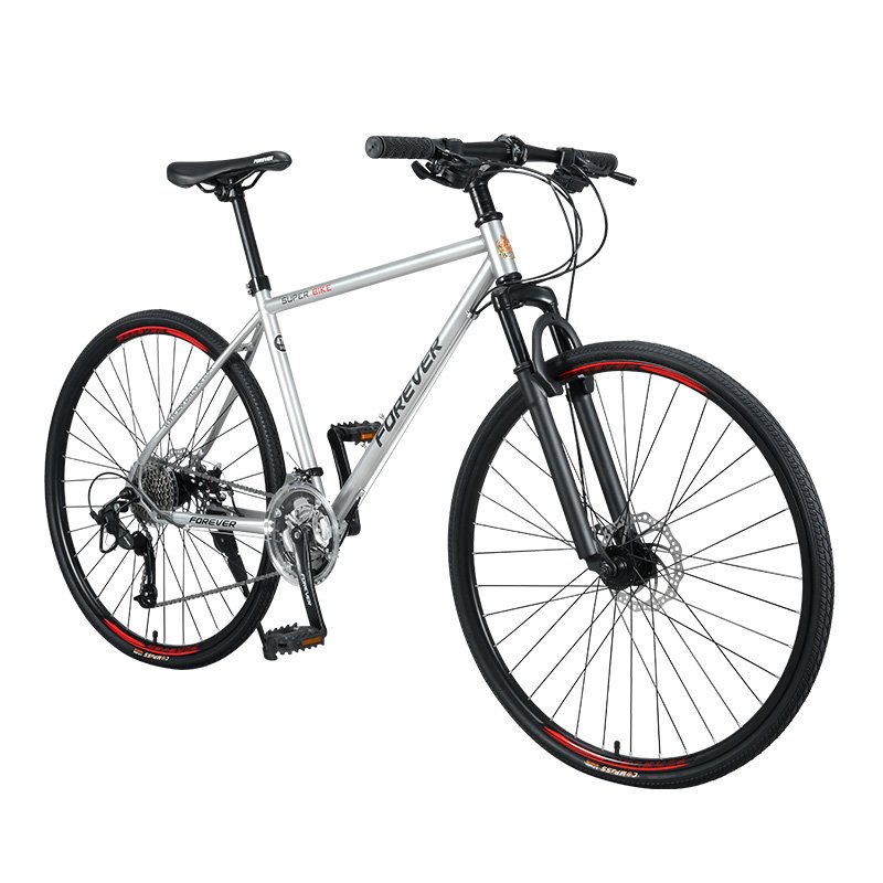 FOREVER 700C Road Bicycle 27 Speed High Carbon Steel Road Bike Student Racing Bike Y295002 Y295001
