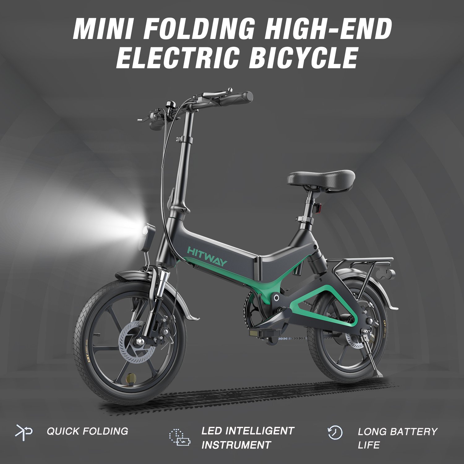 HITWAY 16Inch 25KM/H 36V 7.8Ah Electric Bike Fat Tire US UK Warehouse Stock Folding Electric City Bike Fast Delivery