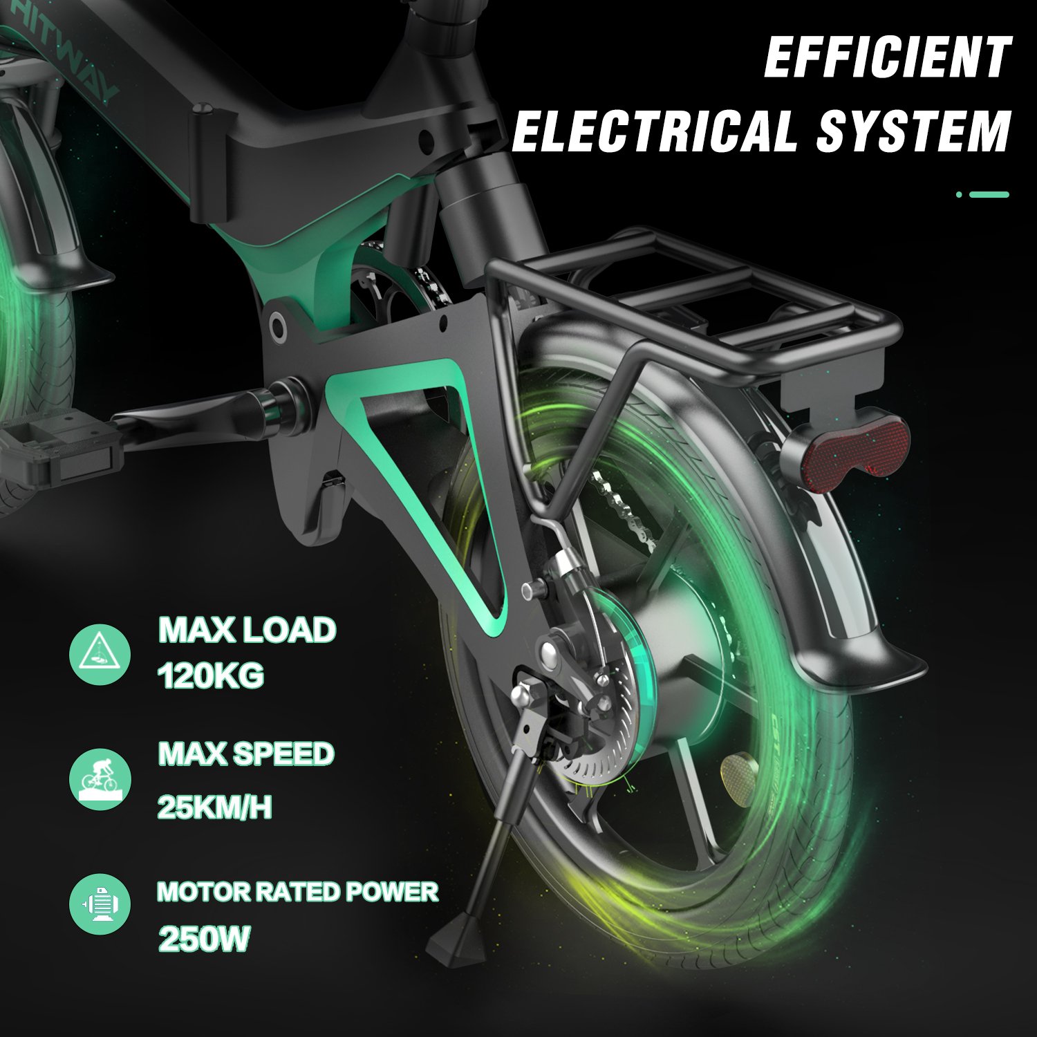 HITWAY 16Inch 25KM/H 36V 7.8Ah Electric Bike Fat Tire US UK Warehouse Stock Folding Electric City Bike Fast Delivery