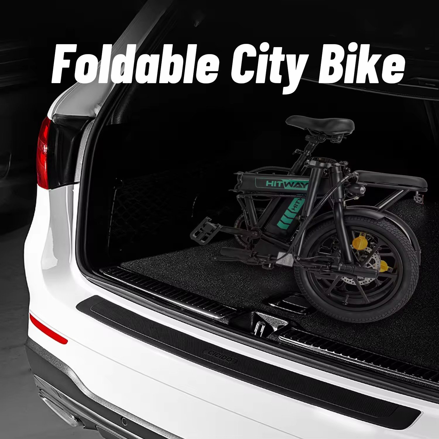 EU Warehouse Hitway BK5 Disc Brake Electric City Bike 36V 16 Inch Folding Electric Bicycle Fat Tire City Ebike