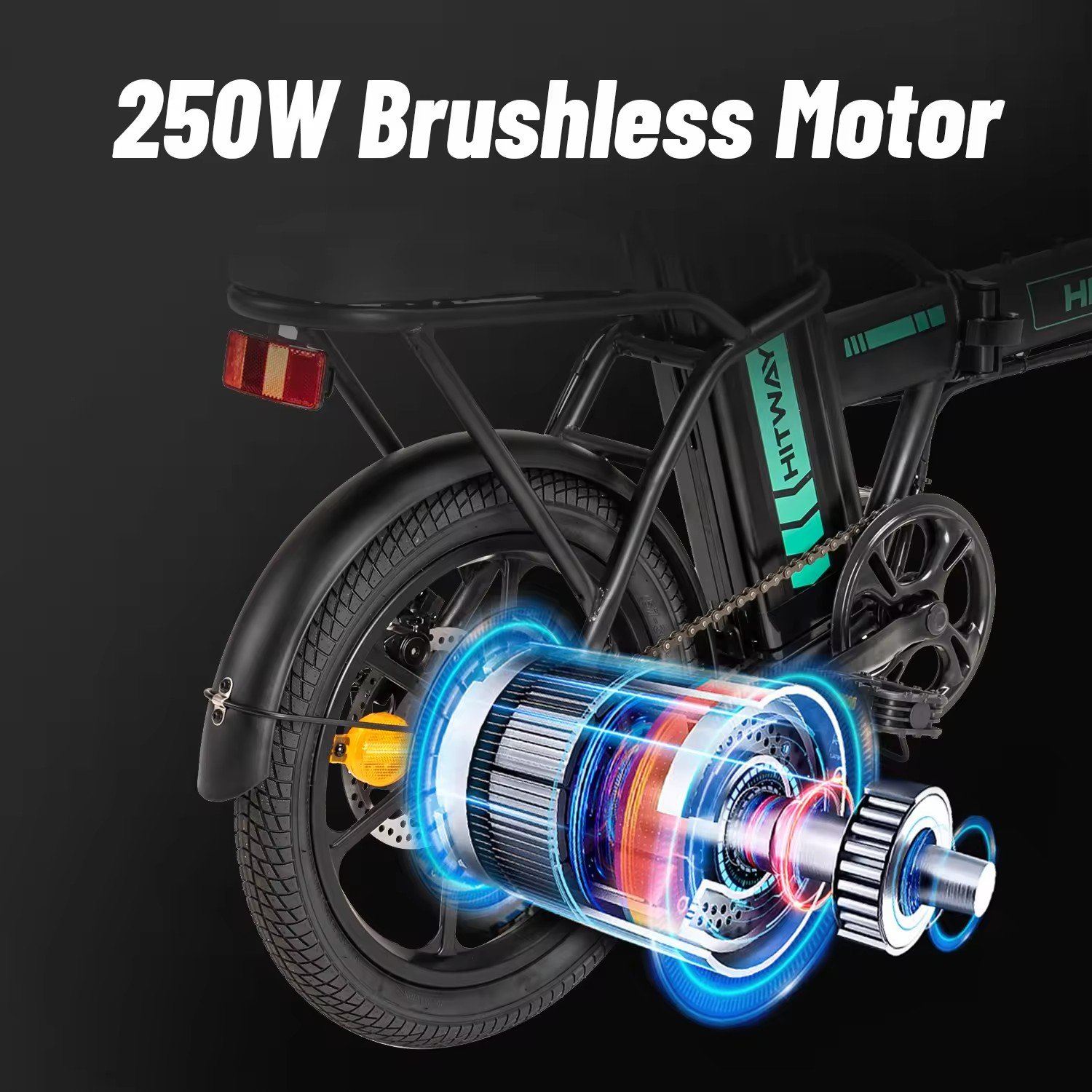 EU Warehouse Hitway BK5 Disc Brake Electric City Bike 36V 16 Inch Folding Electric Bicycle Fat Tire City Ebike