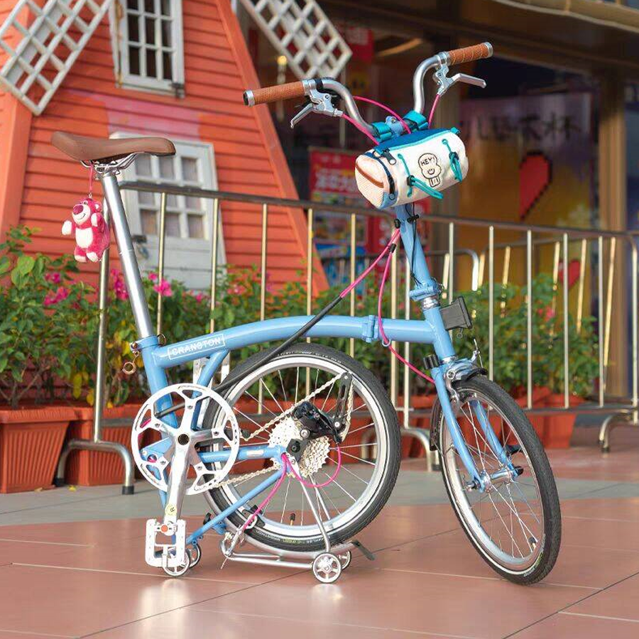 Popular Design Folding Bike16Inch 9-Speed Aluminum Alloy Mountain Bike Double Brake Front & Rear Quick Release Folding Bicycle