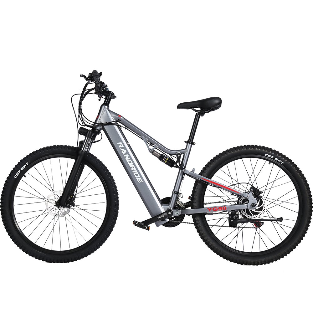 RANDRIDE YG90A Electric Mountain Bicycle 1000W 816Wh 21Speed Electric Bike with Free Fenders and Rear Rack