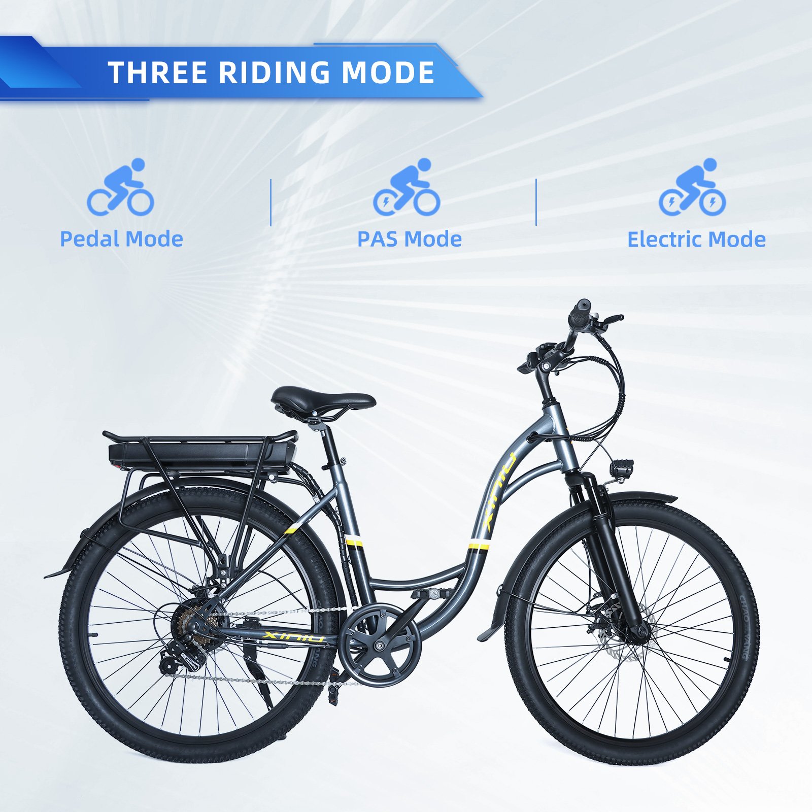 250w 36V 10AH Rechargeable Electric Bicycle City Road e Bikes 2023 Electric Bicycle 26" Urban ebike