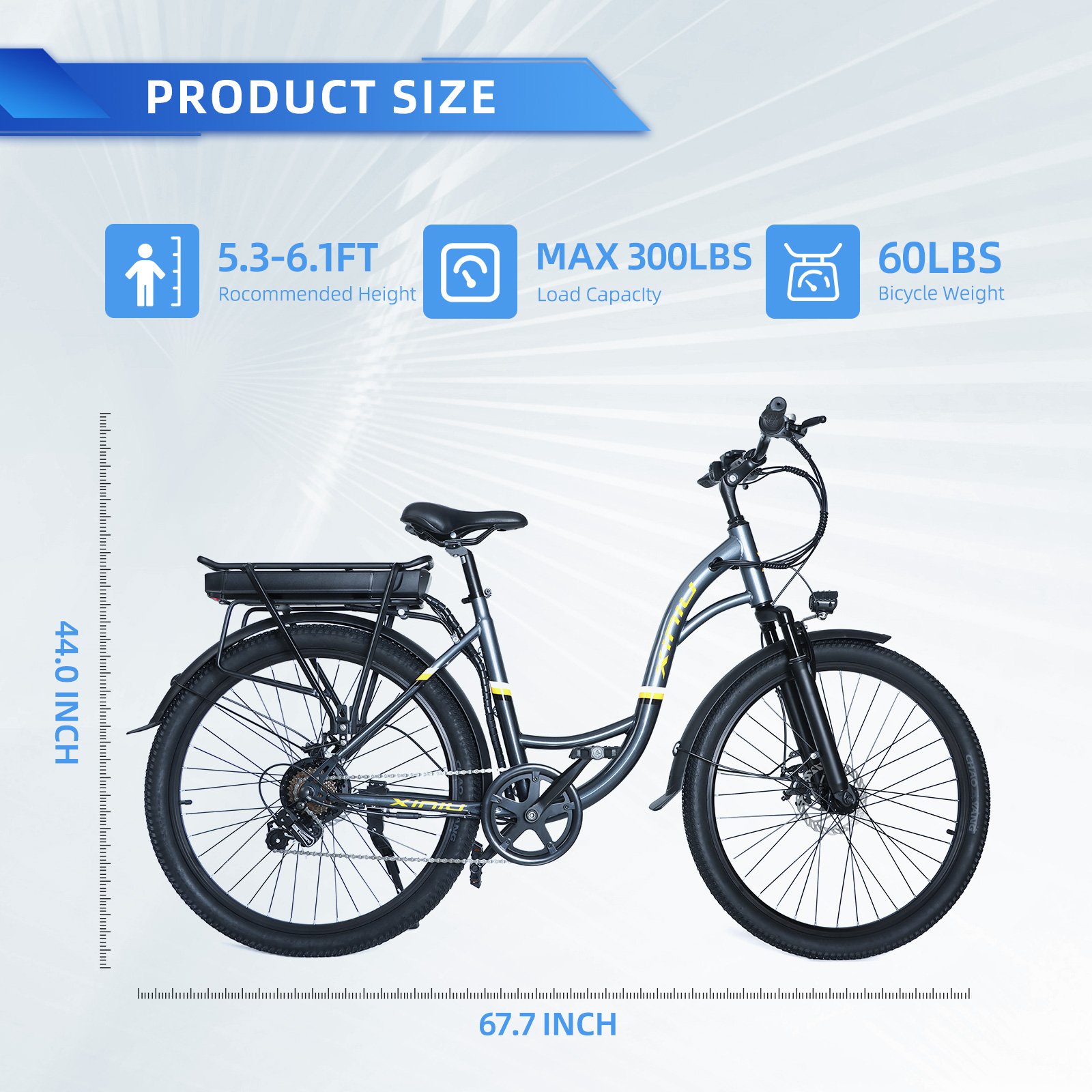 250w 36V 10AH Rechargeable Electric Bicycle City Road e Bikes 2023 Electric Bicycle 26" Urban ebike