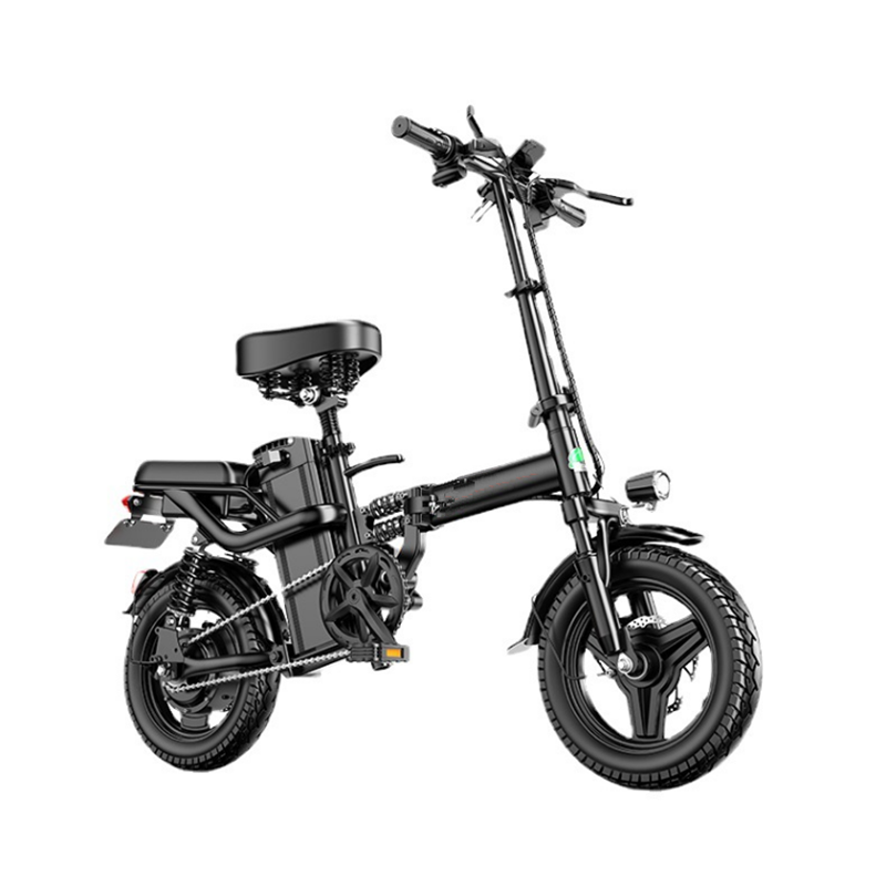 2024 Hot Sale 14-Inch Mini Folding Electric Bicycle 400W 48V Electric City Bike with 250W Motor Power Lithium Battery Supply