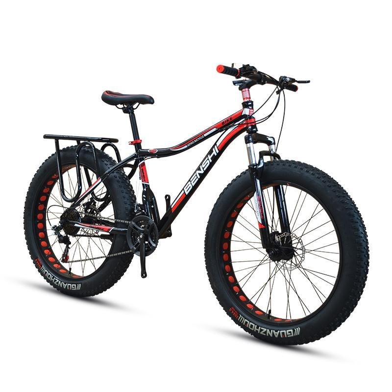 Adult extra wide tires 4.0 fat bike 20/24/26 inch snow mountain bike off-road with rear cargo seat