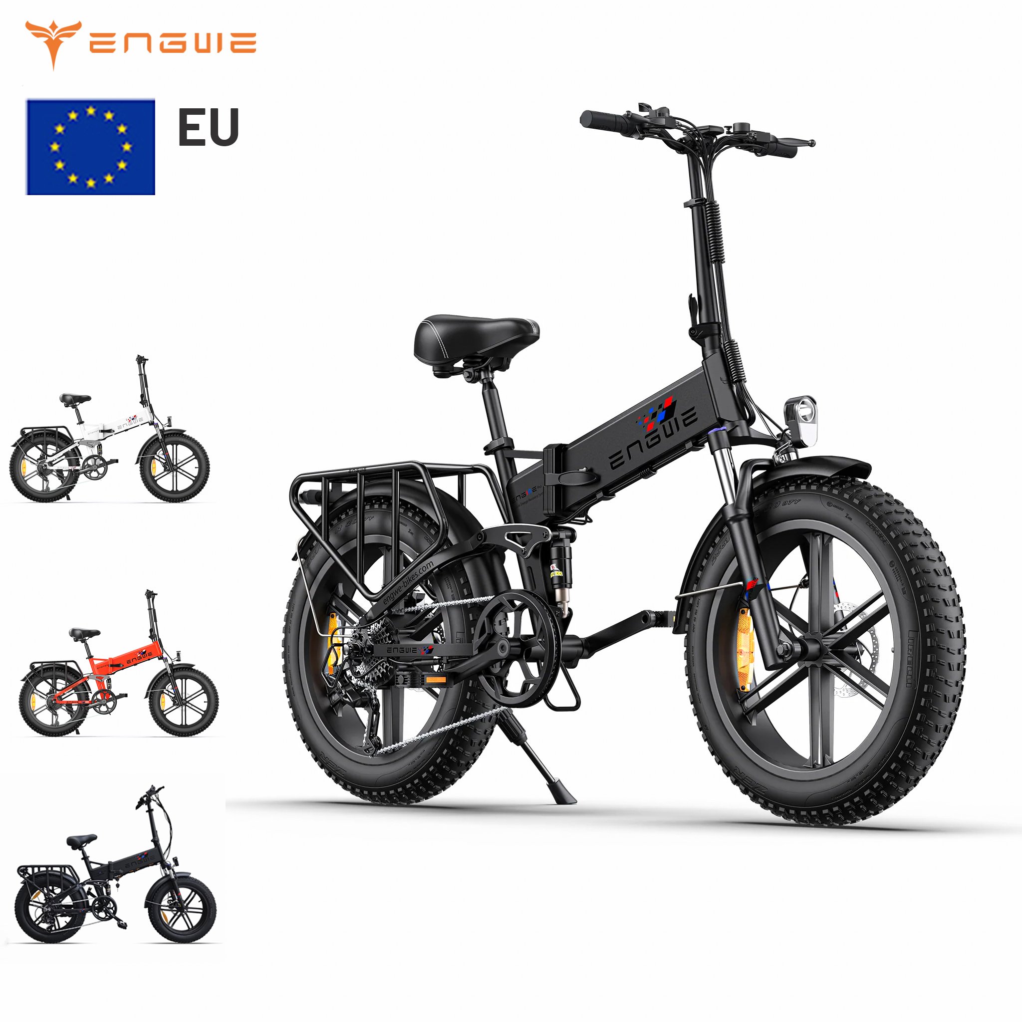 ENGWE ENGINE X 250W Electric Snow Bike 48V 13Ah City Road Bike 20in Fat Tire Mountain Electric Bicycle
