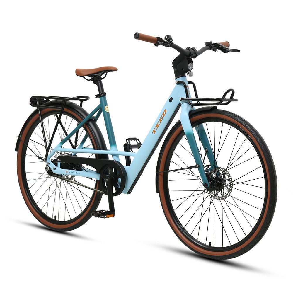 TXED Simplicity Design 36V 10.4AH hidden battery ebike Single Speed Belt drive Electric leisure city bike