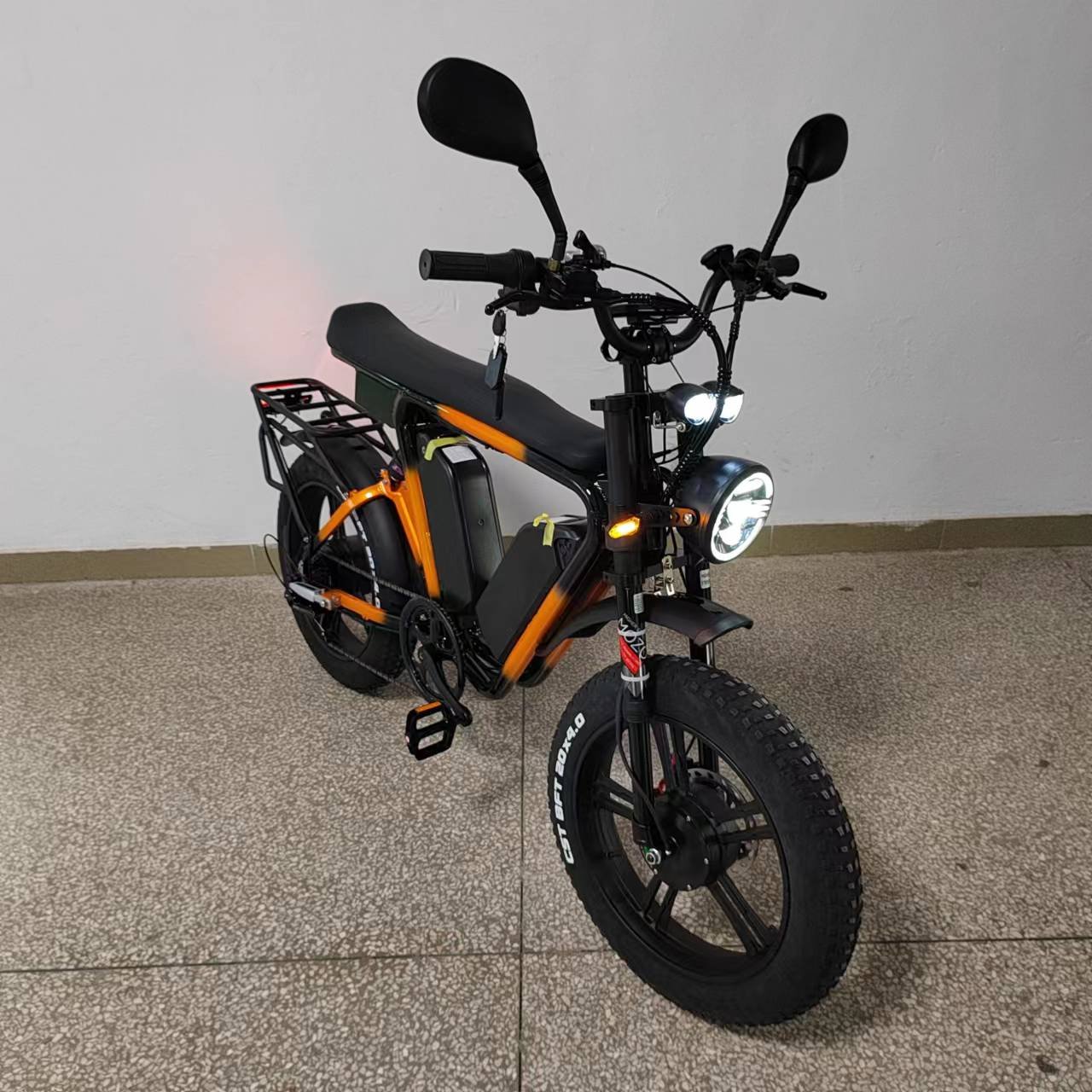Dual Motor Dual Battery 2000W 52V44Ah Off Road long Range Fast Speed Fat Tire Full long Seat Aluminum Frame Electric Bike