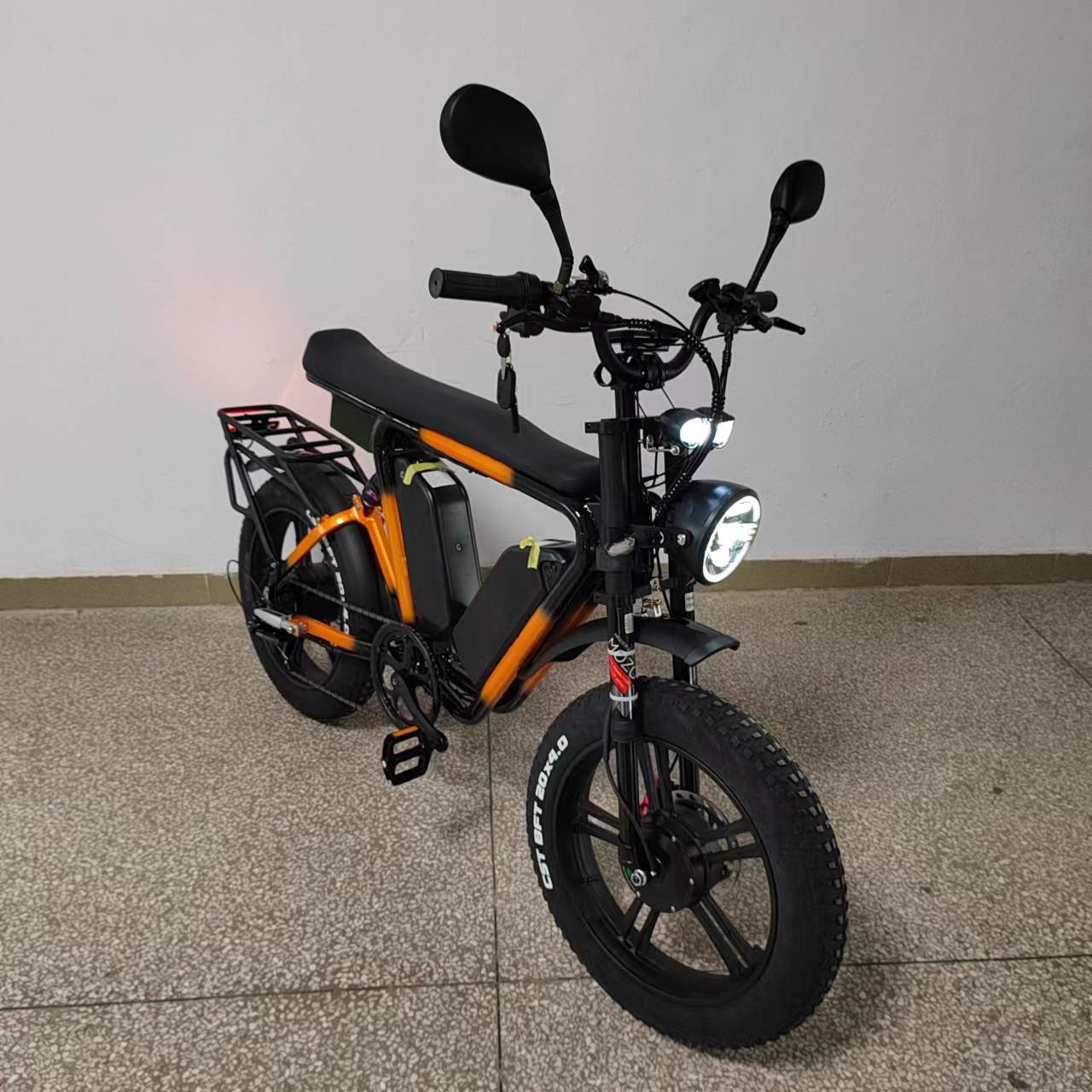 Dual Motor Dual Battery 2000W 52V44Ah Off Road long Range Fast Speed Fat Tire Full long Seat Aluminum Frame Electric Bike