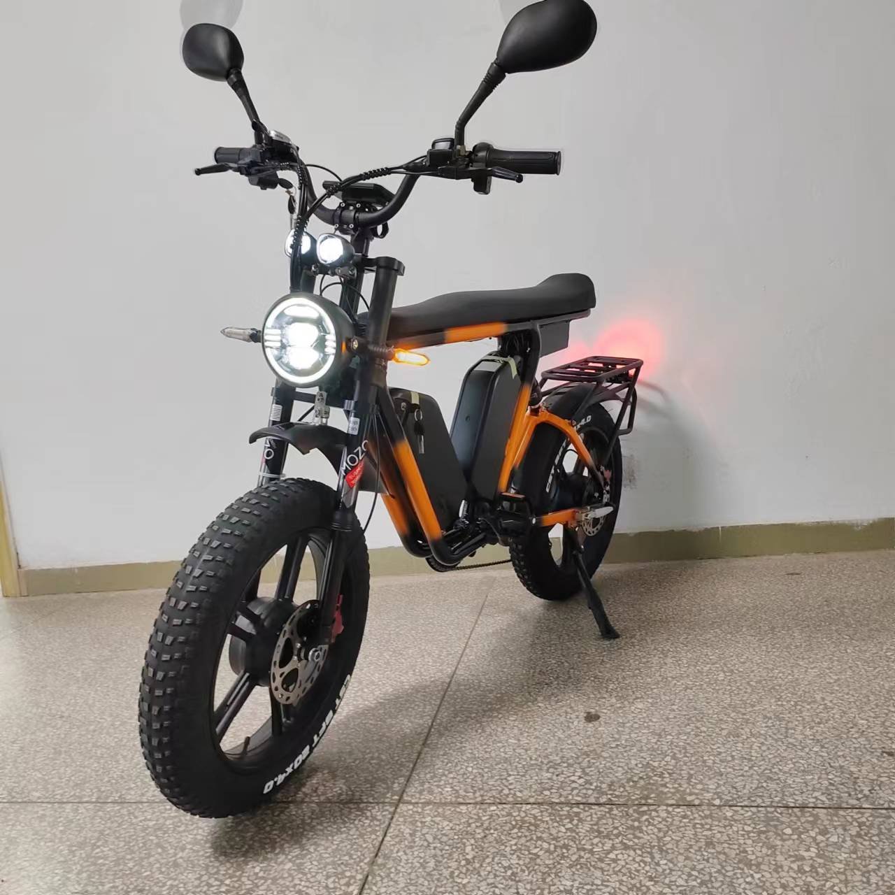 Dual Motor Dual Battery 2000W 52V44Ah Off Road long Range Fast Speed Fat Tire Full long Seat Aluminum Frame Electric Bike