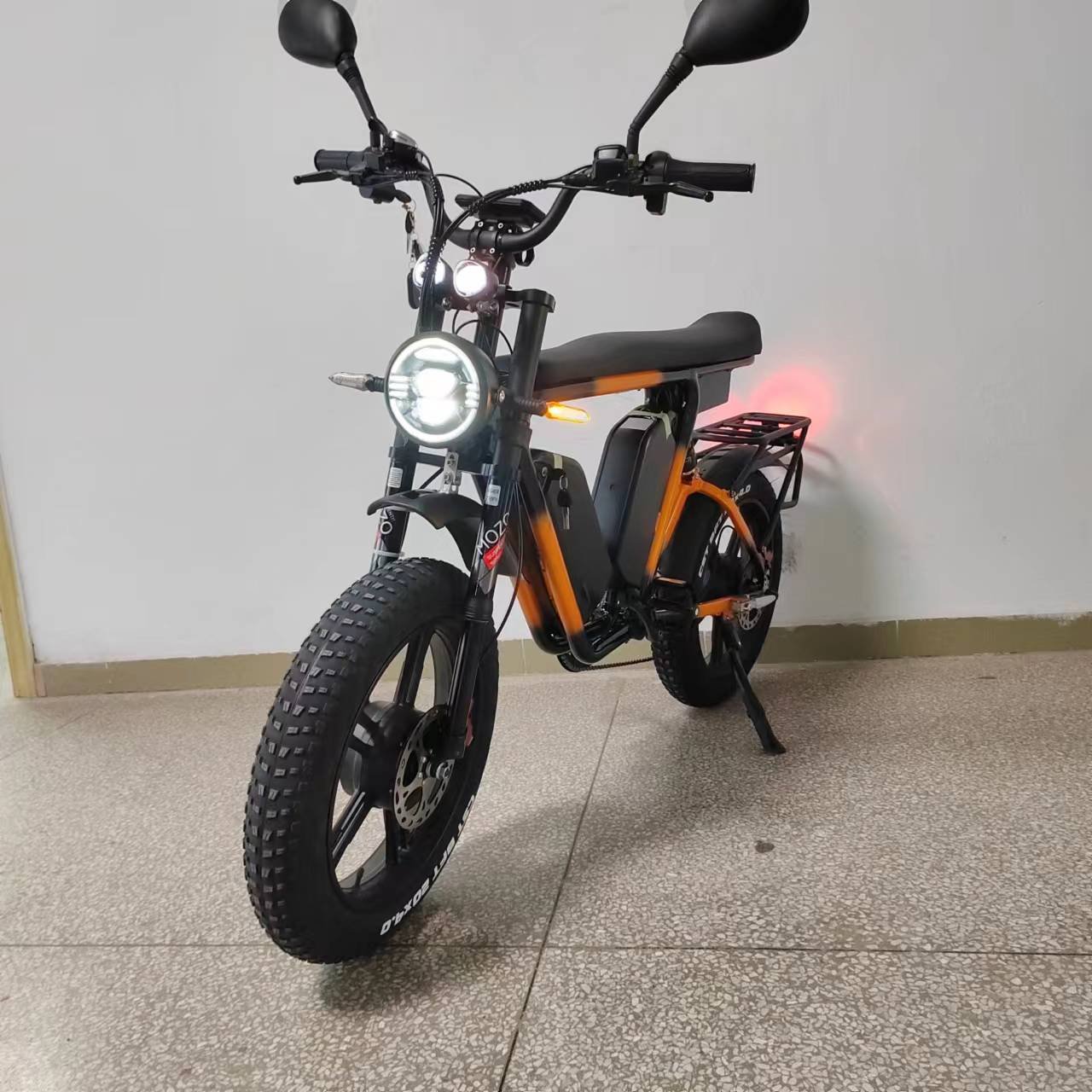 Dual Motor Dual Battery 2000W 52V44Ah Off Road long Range Fast Speed Fat Tire Full long Seat Aluminum Frame Electric Bike